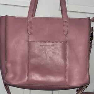 Portland Leather Goods Pink Leather Tote Bag